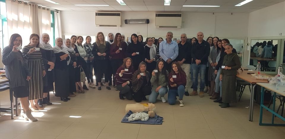 רענון עזרה ראשונה והחייאה לצוות גננות וסייעות בבית ג'אן